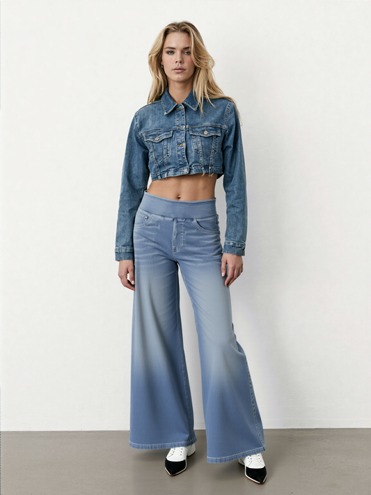 Evie | Comfy Elastische Broek met Hoge Taille