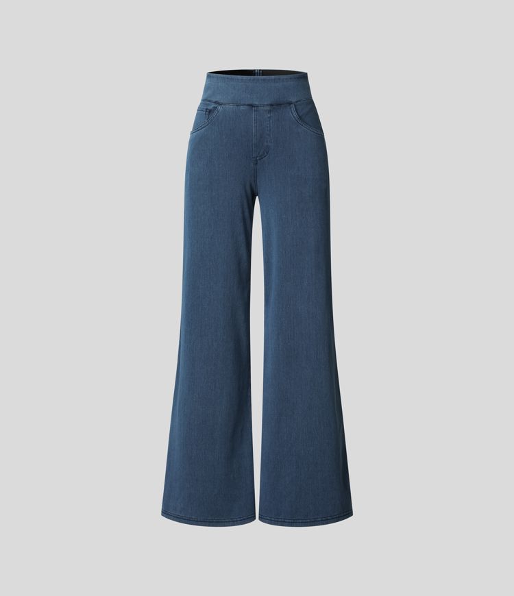 Evie | Comfy Elastische Broek met Hoge Taille