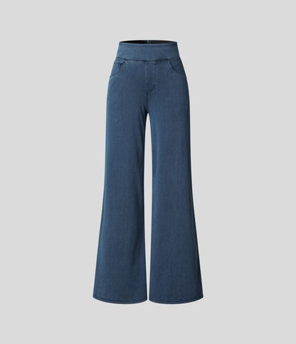Evie | Comfy Elastische Broek met Hoge Taille