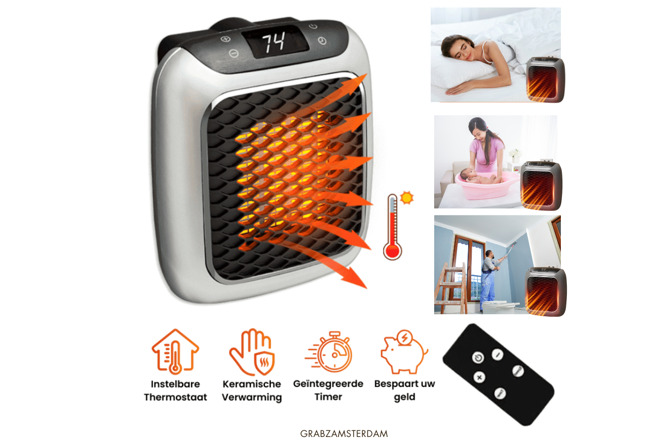 'Heatwave' Mini Draagbare elektrische verwarming