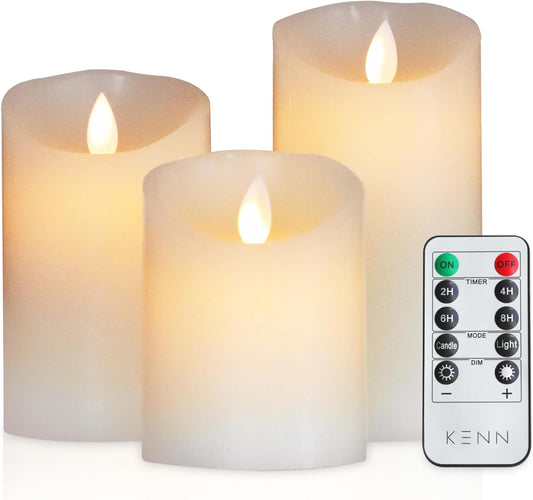 KENN® Oplaadbare led-kaarsen, afstandsbediening inbegrepen