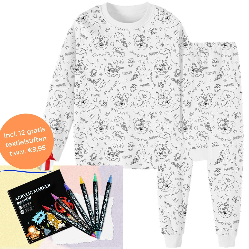 Inkleurbare Kinderpyjama