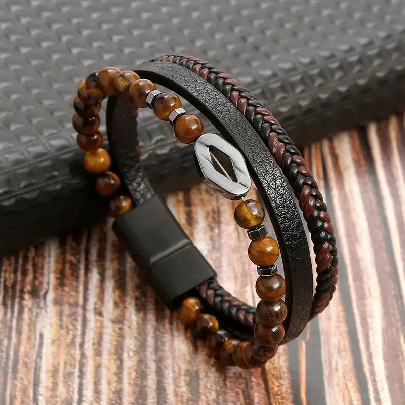 Handgeweven Herenarmband