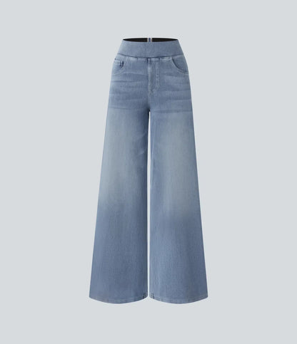 Evie | Comfy Elastische Broek met Hoge Taille