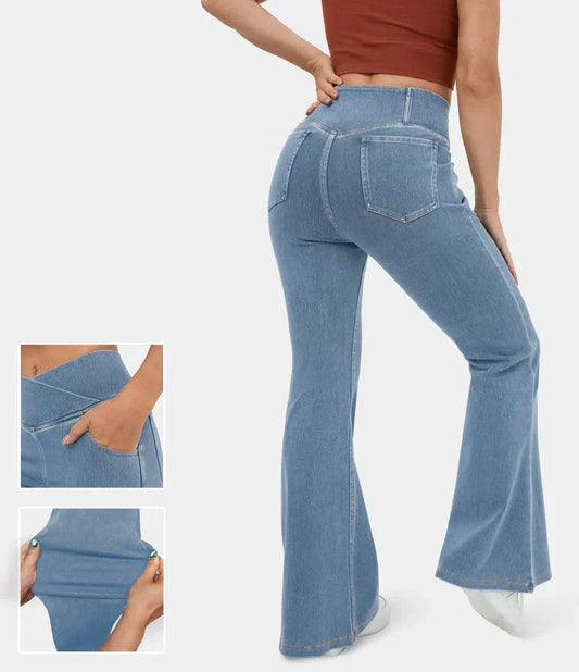 Veronica | Elastische Flatterende Flared Broek