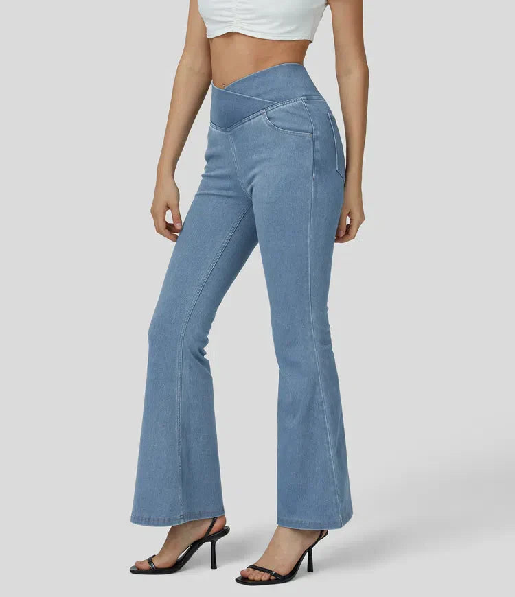 Veronica | Elastische Flatterende Flared Broek