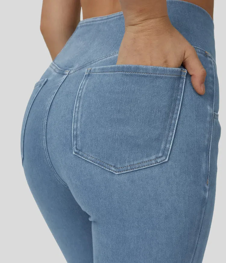 Veronica | Elastische Flatterende Flared Broek