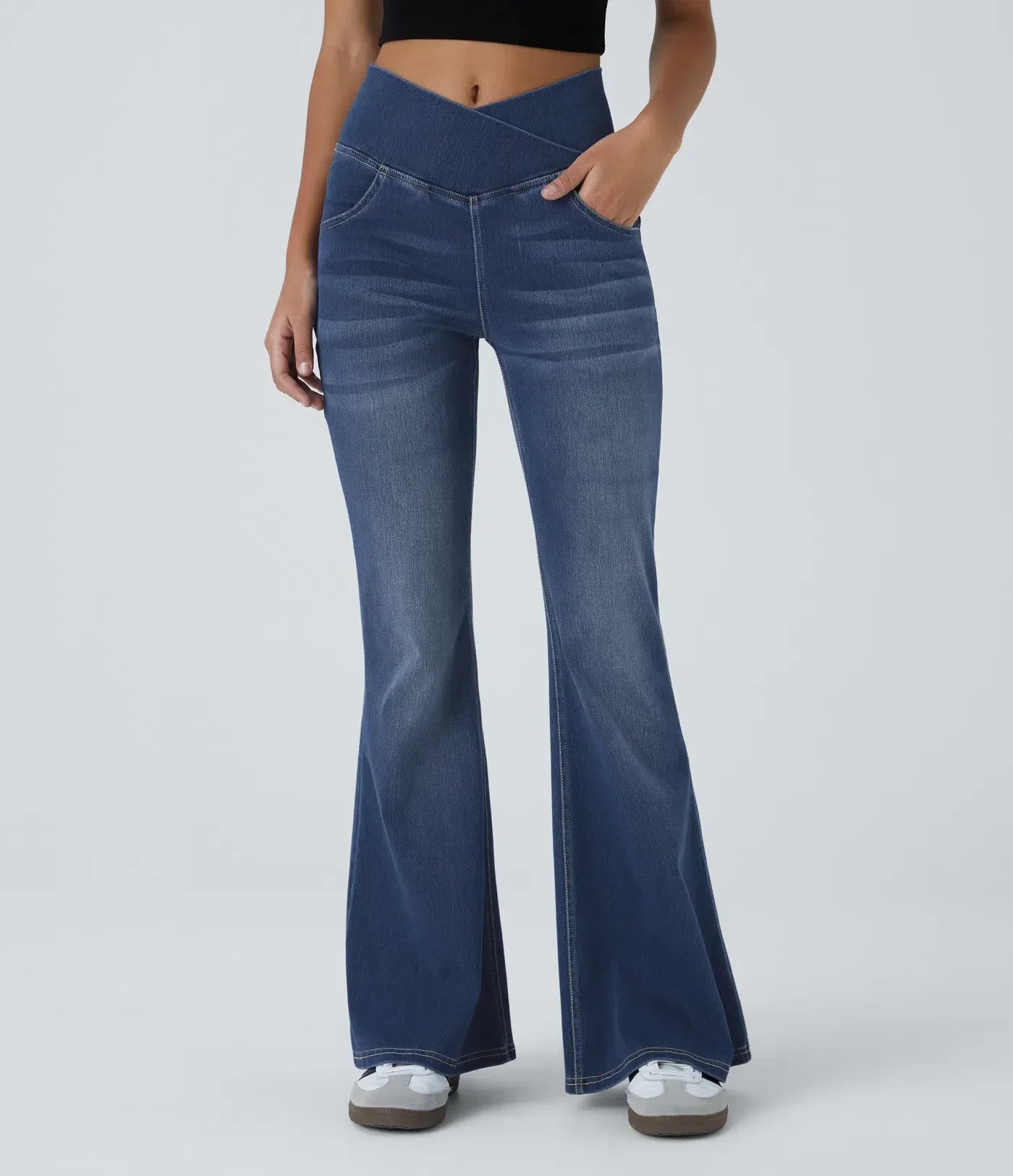 Veronica | Elastische Flatterende Flared Broek