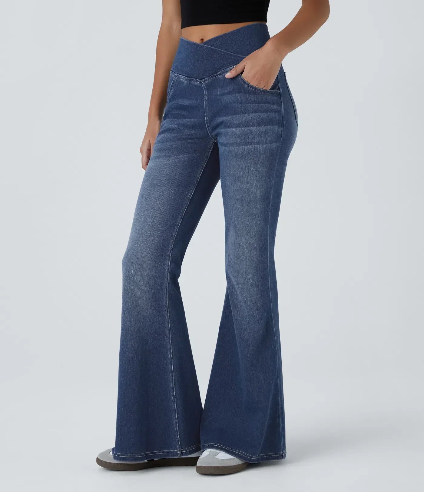 Veronica | Elastische Flatterende Flared Broek