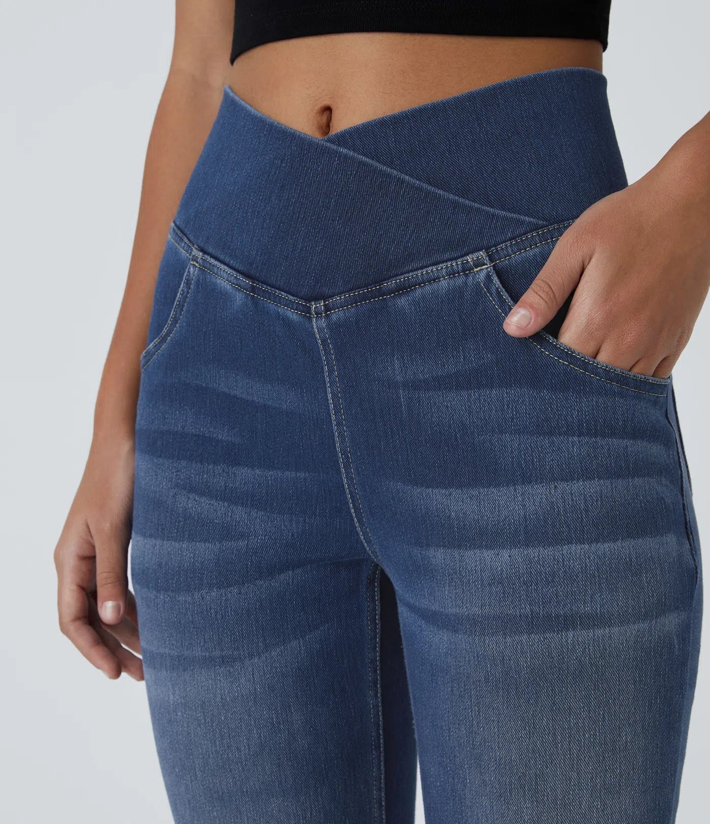 Veronica | Elastische Flatterende Flared Broek
